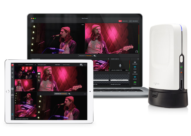 SlingStudio’s console app display on Mac and iPad with the SlingStudio Hub